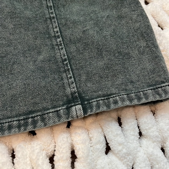 Green Denim Button Up Skirt - Picture 8 of 8